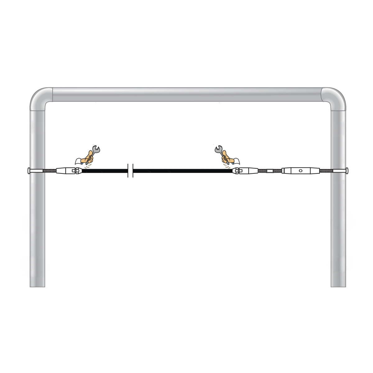 Kit cable acero inoxidable