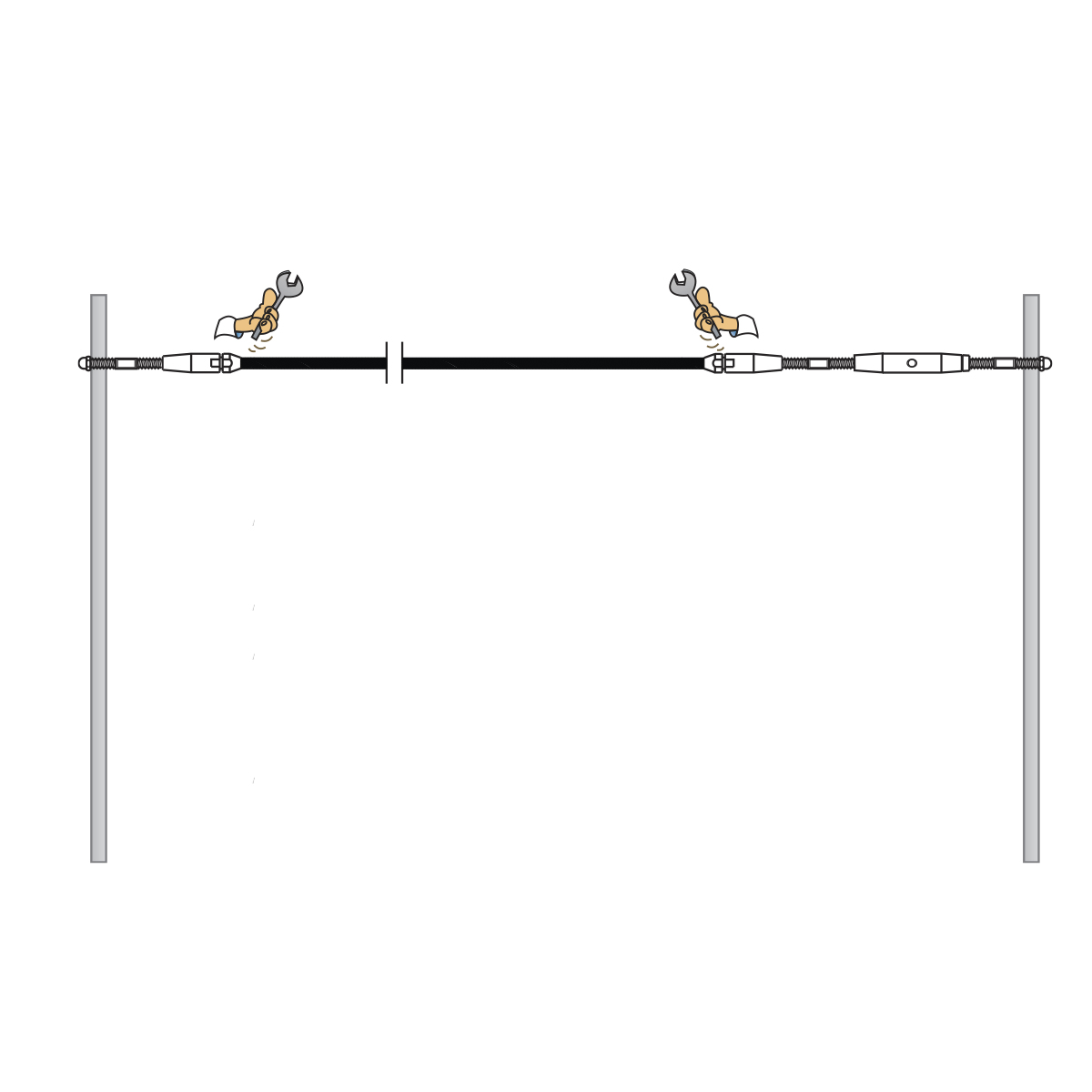 Kit cable acero inoxidable