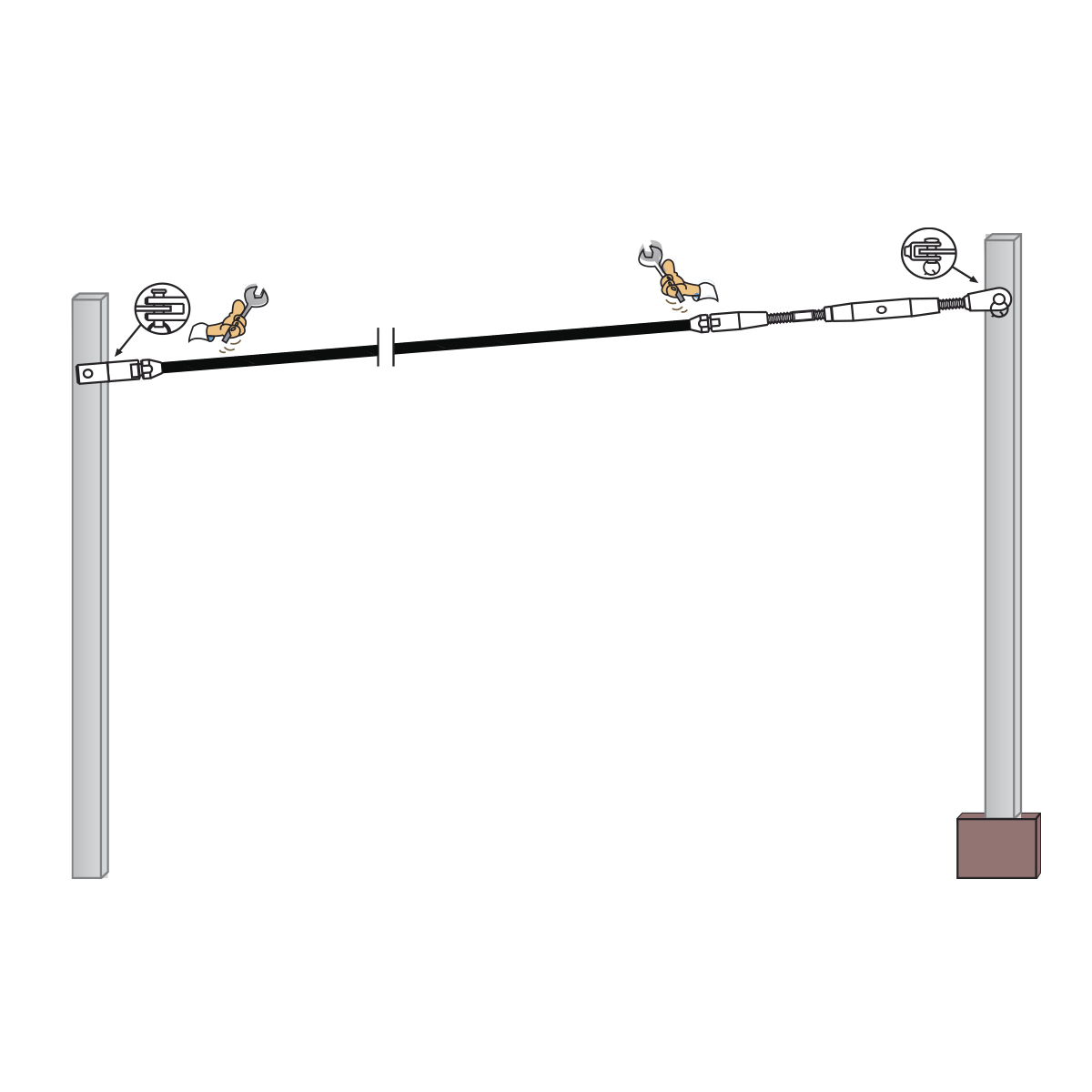 Kit cable acero inoxidable