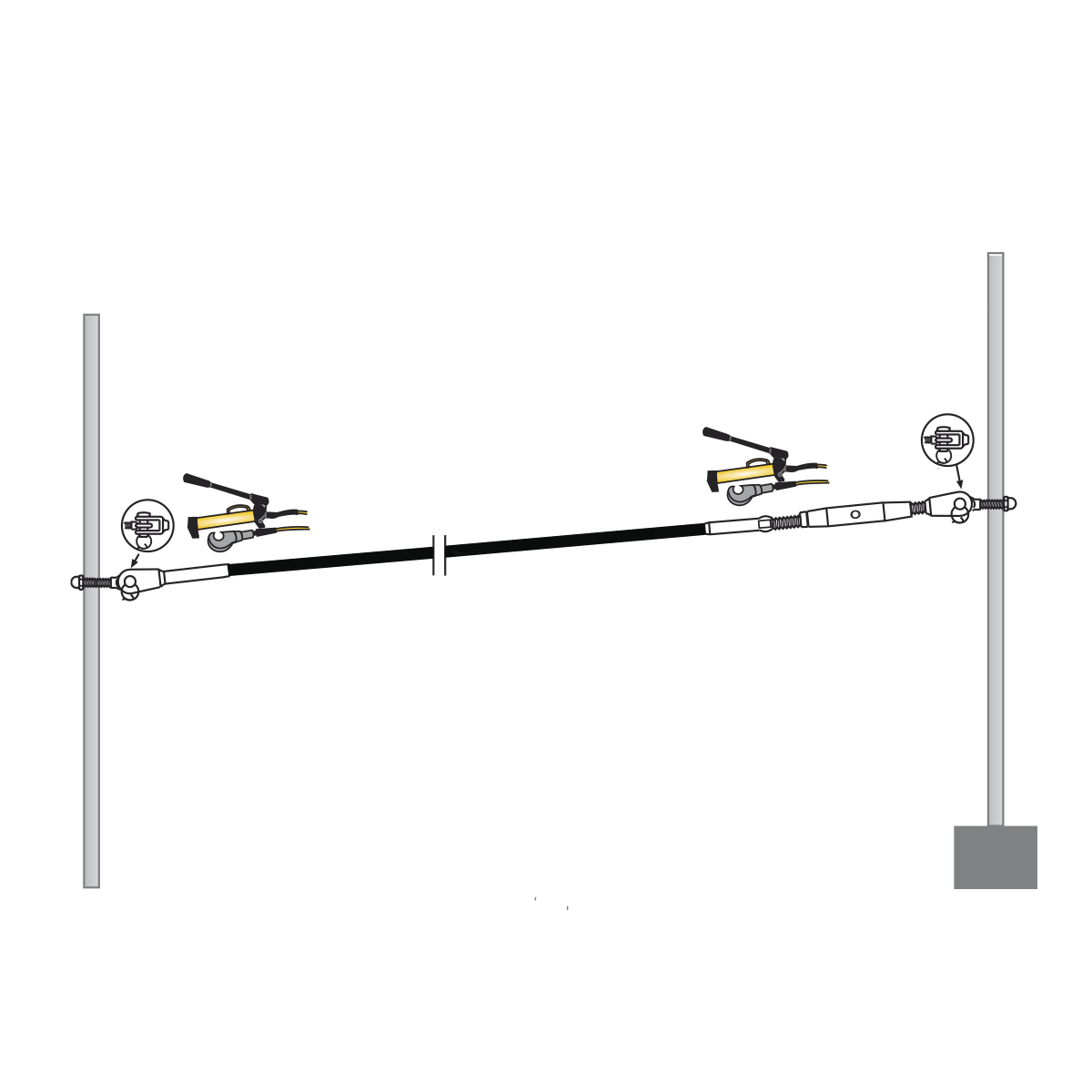 Kit cable acero inoxidable