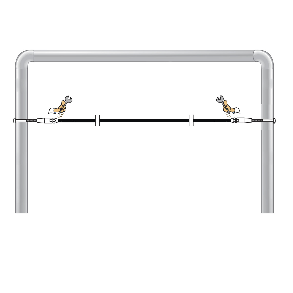 Kit cable acero inoxidable