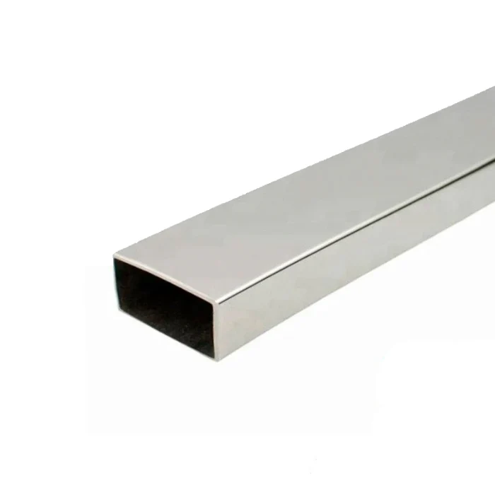 Tubo rectangular de 50x25mm de acero inoxidable